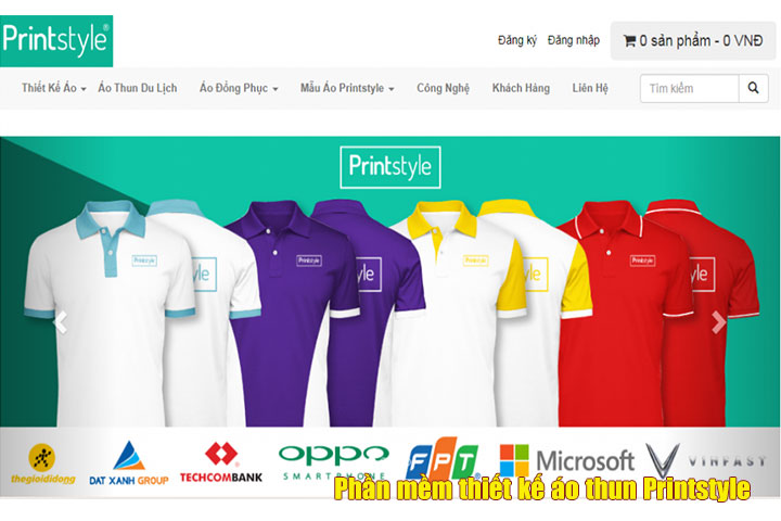 Phần mềm thiết kế áo thun đông phục chuyên nghiệp Printstyle