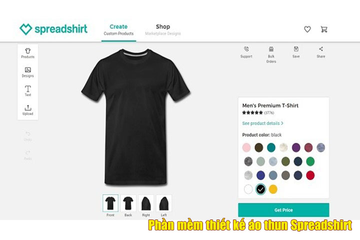 Thiết kế áo thun nhanh chóng với phần mềm Spreadshirt