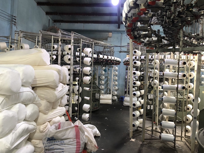Hình ảnh nhà máy sản xuất vải thun của công ty Vải Thun Việt Phụng